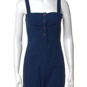STAUD Button Up Sleeveless Jumpsuit